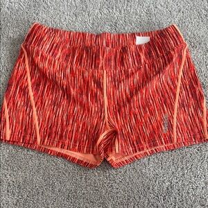 Reebok Red Athletic Shorts Lightweight Moisture-Wicking